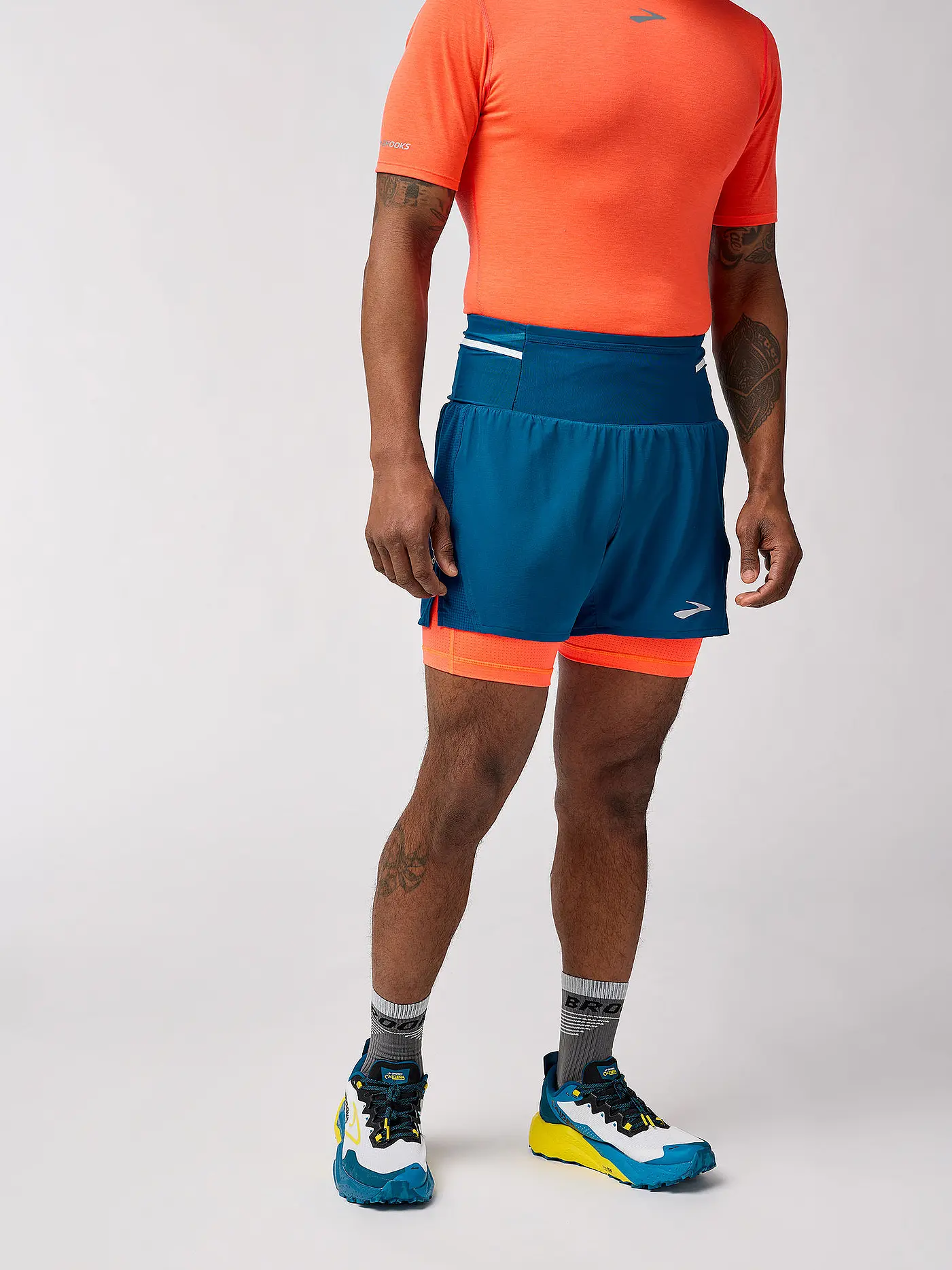 BROOKS | Herren 2in1 Trailshort High Point 5" 2.0 | 